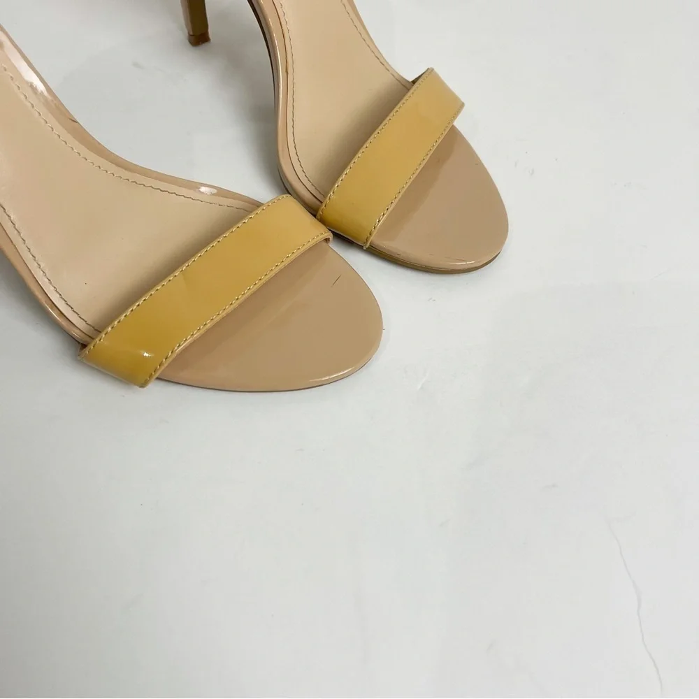 Saks 5th Avenue Charlize Strappy Nude Heels Size 6
